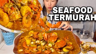 MUKBANG SEAFOOD SERAK TERMURAH 🔥 CUMA 100.000 SUDAH 1 BASKOM 😍 #jejezhuang
