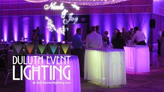 Wedding lighting in the Harbor Side Ballroom at the DECC by Duluth Event Lighting