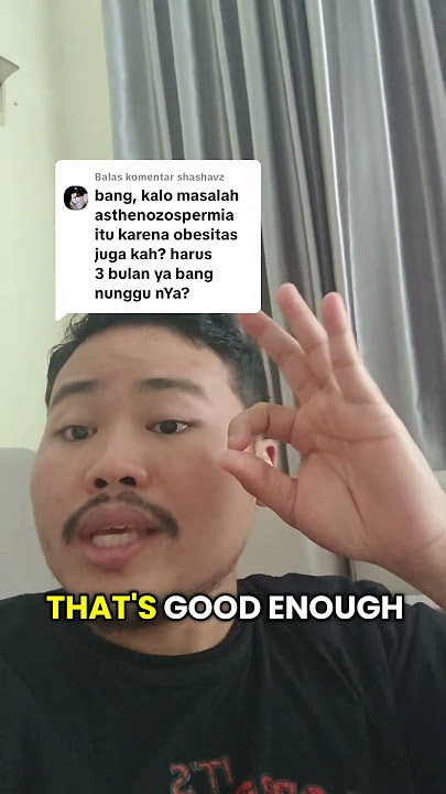 Apakah obesitas bisa menyebabkan mandul asthenozoospermia❓#Hamil #Promil #mandul #anak