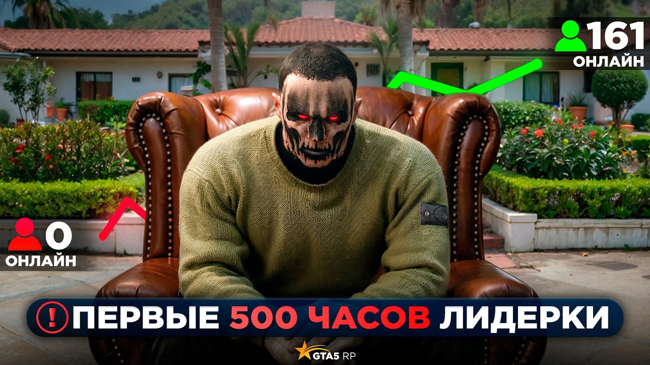 ПЕРВЫЕ 500 ЧАСОВ на ЛИДЕРКЕ МАФИИ без ОПЫТА - МОЯ ПЕРВАЯ ЛИДЕРКА В GTA 5 RP