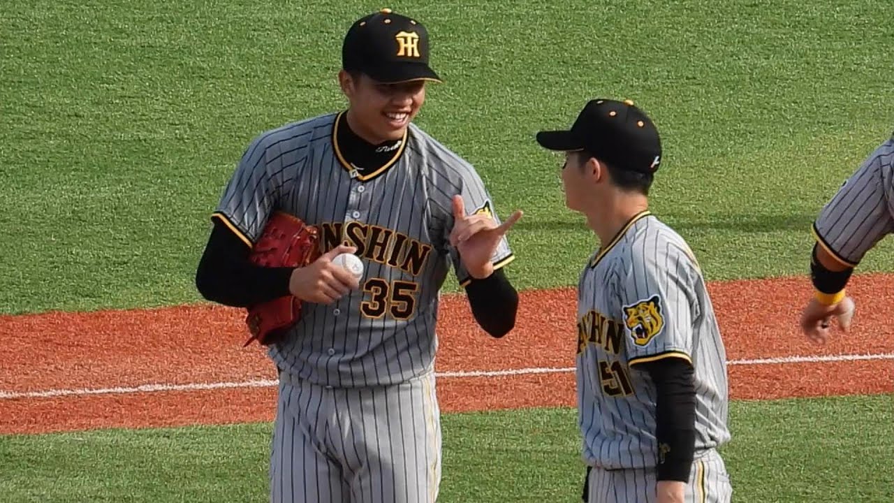 【仲間思いの絆】中野拓夢、与四球で顔が強張る才木に声をかけて笑顔する【クライマックスシリーズ2022】【阪神タイガース】2022年10月10日 ...