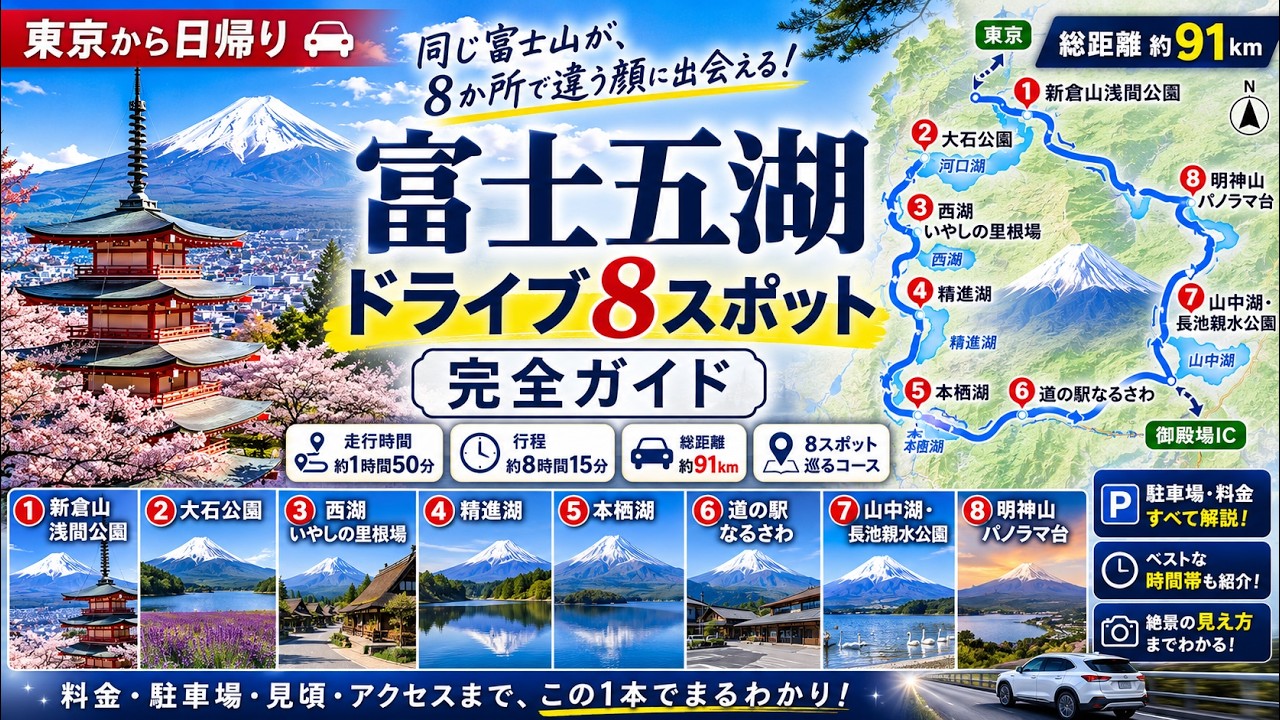 Day Trip from Tokyo] The Ultimate Fuji Five Lakes Drive Guide: 8