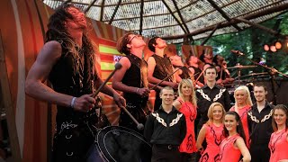 Irish Drummers With Irish Celtic Dancers