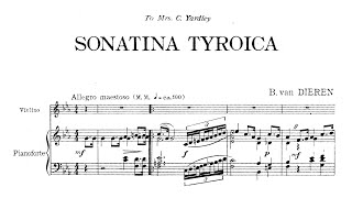 Bernard van Dieren – Sonatina Tyroica, for Violin and Piano