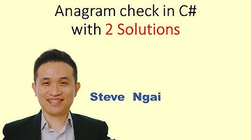 Anagram check in C# with 2 Solutions