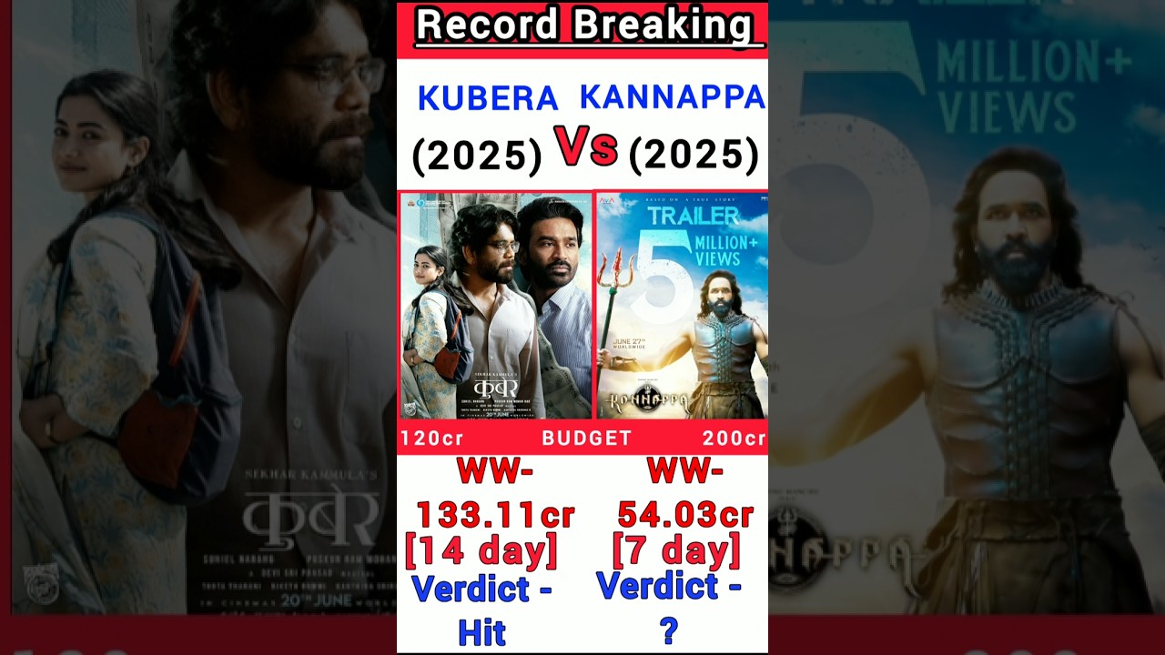 Kannappa Vs Kubera Box Office Collection | Kannappa 7th day collection 