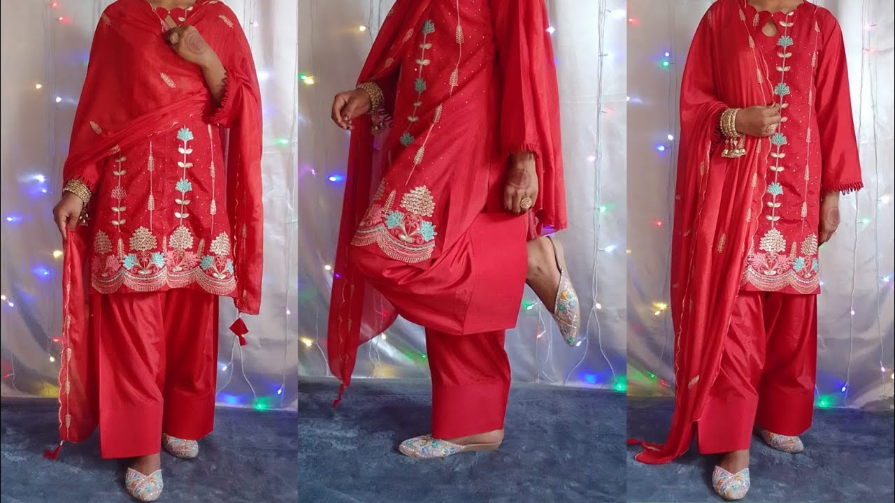 new trending Farsi salwar suit design cutting and stitching 💖💕❤️