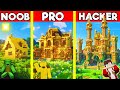 GOLDEN HOUSE Build Battle In Minecraft - NOOB VS PRO CHALLENGE - Maizen Mizen Mazien Parody