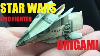 wars star fighter craft origami space epic dollar