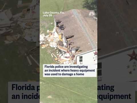 Florida police are investigating an incident where heavy equipment was used to damage a home