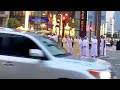 H.H Sheikh Mohammed, Ruler of Dubai, Waiting for signal to cross the road. www.GRAPHENIZER.com