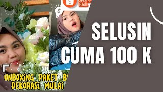 unboxsing bunga artificial lusinan harga super murah 9ribuan shopee haul