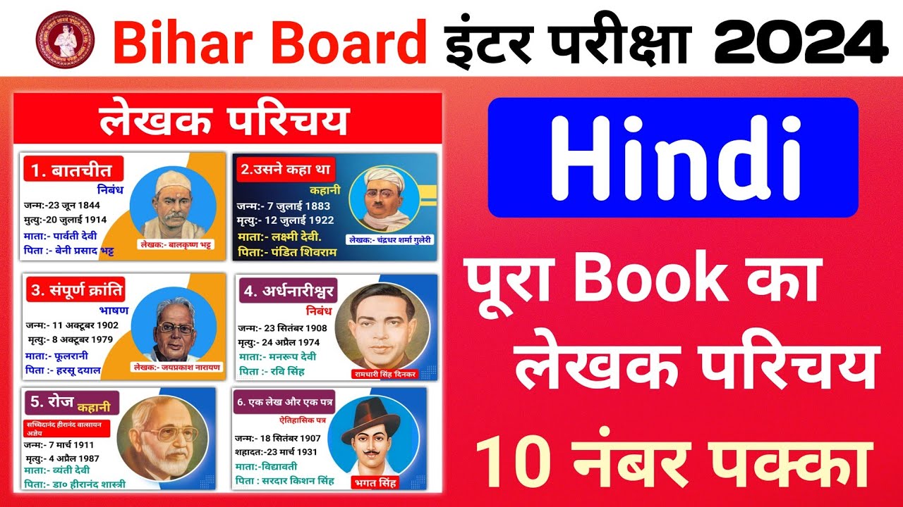 12th Hindi Writer Name Trick 2024 12th Hindi Important Jivan Parichay 12th-hindi-writer-name-trick-2024-12th-hindi-important-jivan-parichay