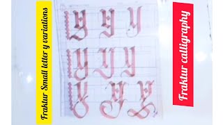 Fraktur small letter y variations/fraktur calligraphy/modern fraktur/gothic@Mamjadalvi @aneeart