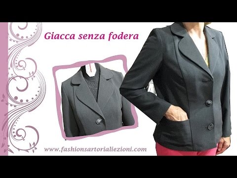 COME CUCIRE GIACCA SENZA FODERA 3 Parte - TUTORIAL