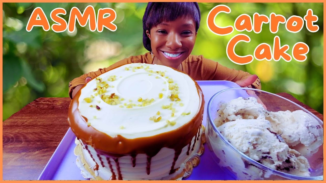 ASMR | MUKBANG CARROT CAKE & ICE CREAM