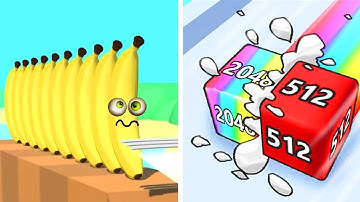 2048 Jelly Run vs 2048 Flying Cut Game | Min Max Video Games 200vydaqo