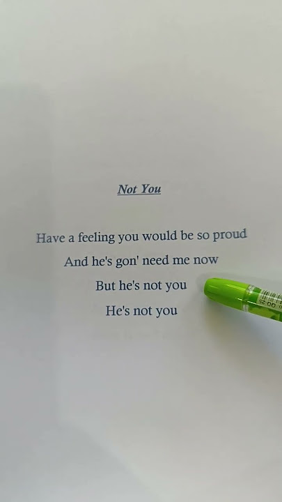 Not You #songs #lyrics #short