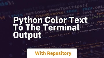 Python color text to the terminal output
