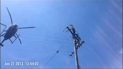 Helicopter Stringing Powerlines