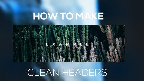 How To Make Clean Header In PS Touch / Android 2017)