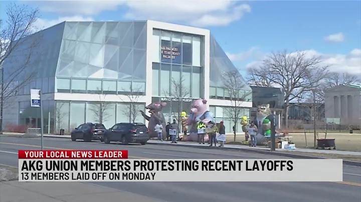 Buffalo AKG Union members protesting recent layoffs