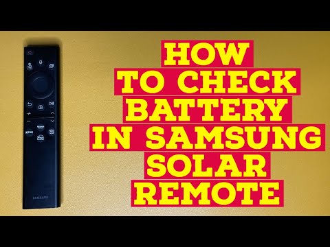 How to Check Samsung Solar Remote Battery in Hindi