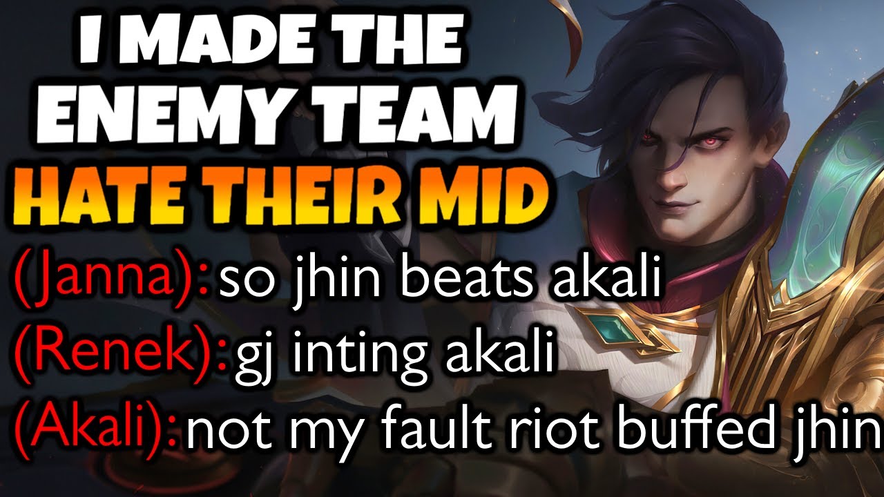 The enemy RAGED at their OWN MID for losing to Jhin Mid (He got buffed!)