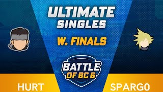 Hurt (Snake) vs Sparg0 (Cloud) - Ultimate Singles Winners Final - Battle of BC 6