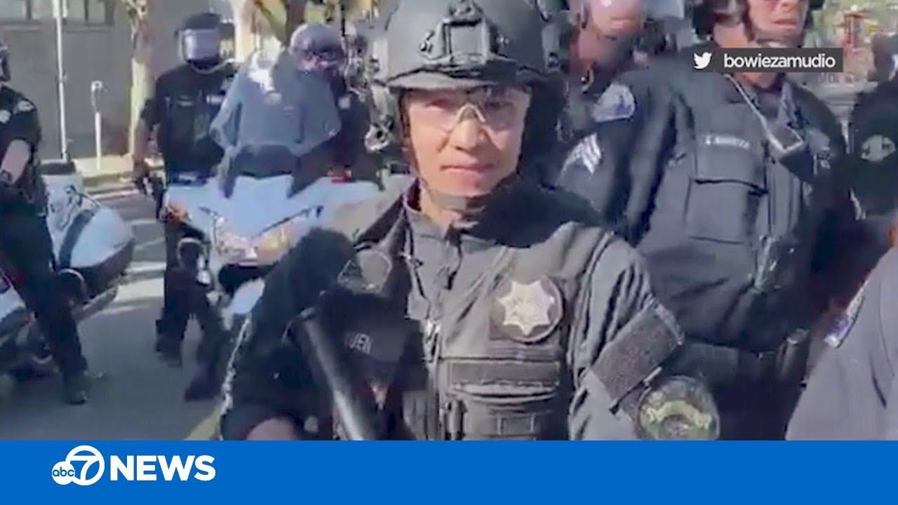 California police officer appears to taunt George Floyd protesters, is now under investigation