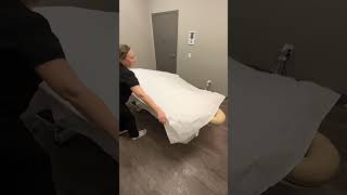 Watch our RMT, Lilia, set up for her next client. #rmt #massage #registeredmassagetherapy