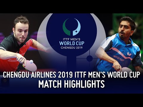 Simon Gauzy vs Sathiyan Gnanasekaran | 2019 ITTF Men's World Cup Highlights (Group)