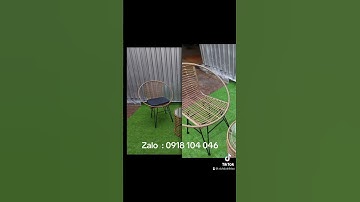 GHẾ KHUNG SẮT ĐAN DÂY NHỰA GIẢ MÂY