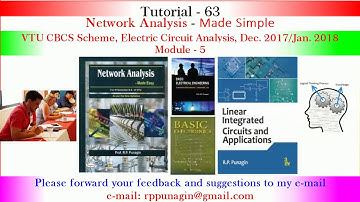 T 63 Electric Circuit Analysis,VTU CBCS Scheme Dec  2017   Jan  2018,Module 5