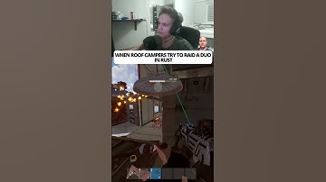 WHEN ROOF CAMPERS TRY TO RAID A DUO IN RUST #rustclips #rustgame #rustshorts