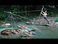 TIMELAPSE: Creative Ideas A Fish Trap, Woven From Bamboo Simple  / Harvesting A Lot Of Big Fish