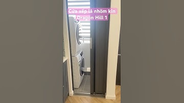 Cửa xếp lá nhôm kín Logia khu giặt phơi đồ #cửaxếplánhôm, #cửanhômxếp, #funismart