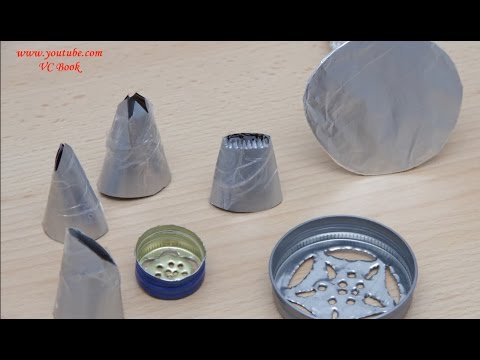 DIY Насадки для крема своими руками | Украшение тортов кремом| Nozzles for creams | Часть 1