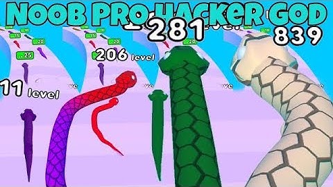 NOOB VS PRO VS HACKER VS GOD  in Colorful Snake(ASMR)