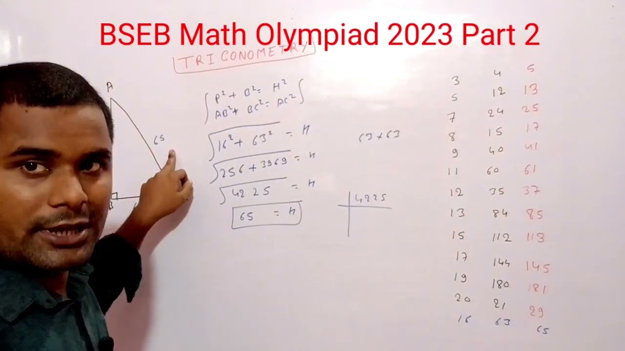 BSEB Math Olympiad|| Trigonometry|| Part 2 || 