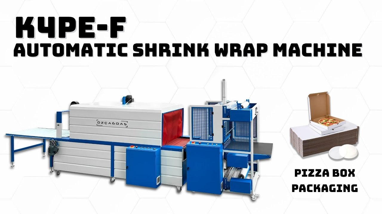 Automatic shrink wrap machine | Carton pizza box packaging - YouTube