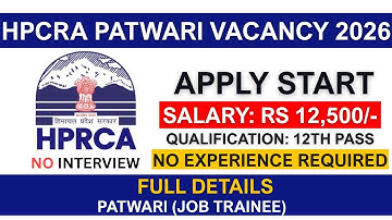 HP Patwari Notification 2026 Out 🔥 530 Vacancies Announced – Apply Now