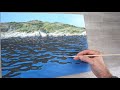 How to paint water - seascape water reflection painting tutorial