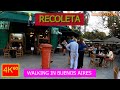 4K⁶⁰ 🚶 - BUENOS AIRES walk 👉 (Recoleta) - WALKING TOUR - ARGENTINA-Travel-(Live who earn more money)