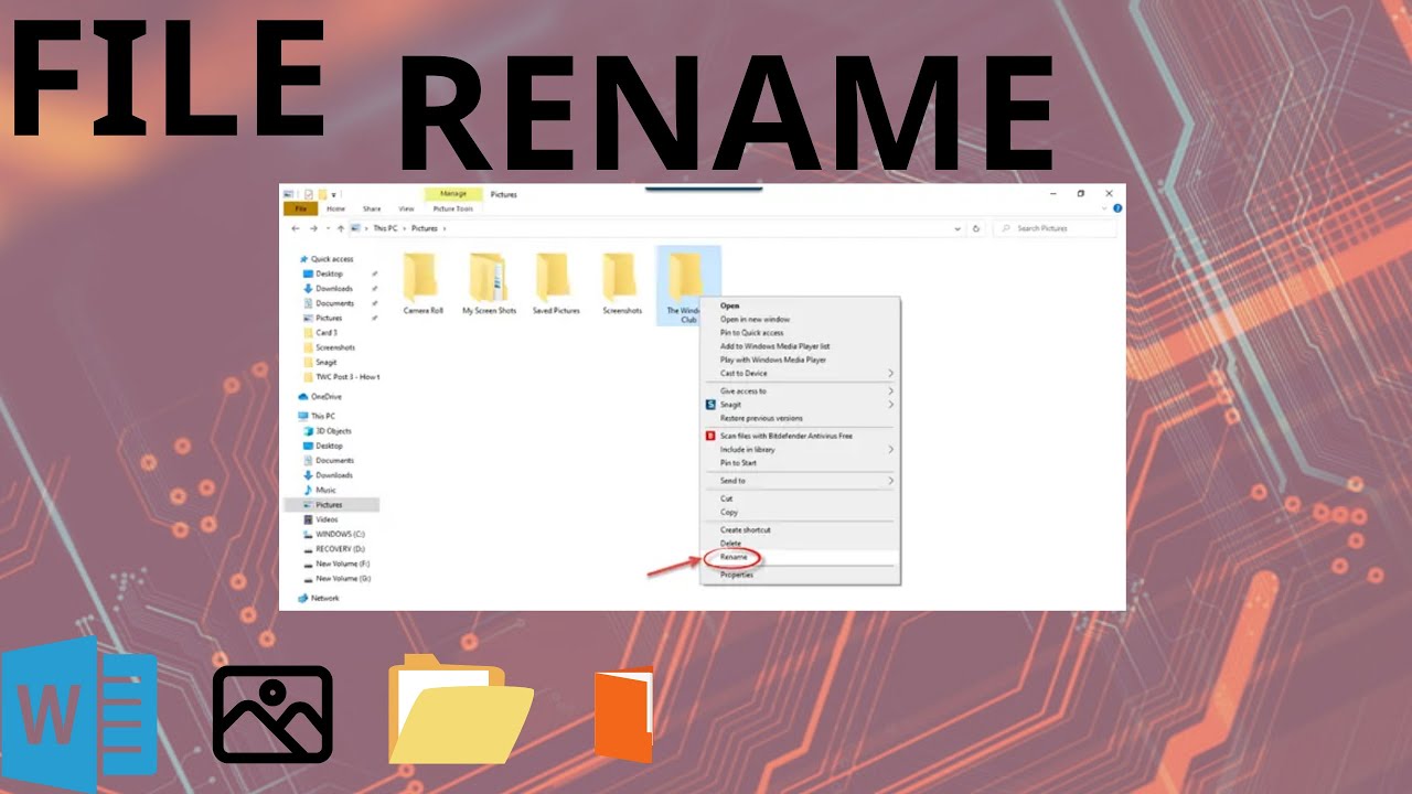 HOW TO RENAME A FILE | FOLDER ANY PICTURE ETC | NIMRA ASIF - YouTube