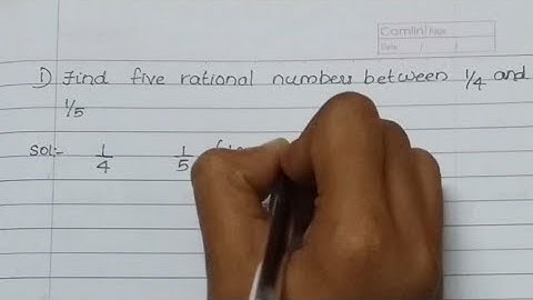 Find five rational numbers between 1/4 and 1/5.