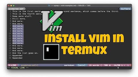 สอนติดตั้ง vim ใน termux ง่ายง่าย ใน4นาที