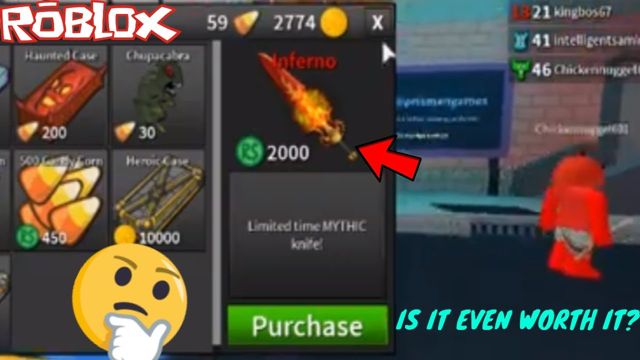 New Inferno Mythic Knife Is It Even Worth It Roblox Assassin - new inferno mythic knife is it even worth it roblox assassin new mythic knife review