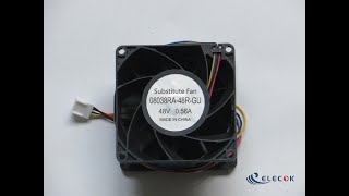 08038RA-48R-GU 48V 0.56A 4wires Fan  Substitute