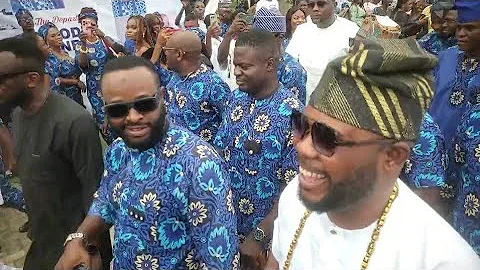 Femi Adebayo with AFRIMEK Member Arrival @ Odunlade Adekola fathers burial 